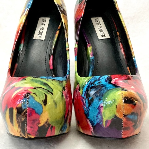 Steve Madden NALA Stiletto High Heel Patent Leather platform Pumps Sz 9.5 - Picture 5 of 16